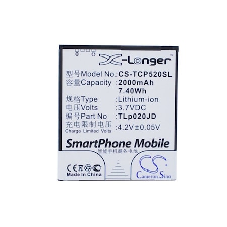 Bsc Preferred TCL P5181 P518L P5201 P520L Mobile Phone Replacement Battery CS-TCP520SL